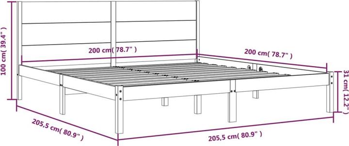 Image du produit vidaXL Bettgestell (200 x 200 cm)