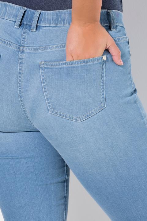 Immagine prodotto Ulla Popken Jeans modello Sarah con taglio della gamba aderente e applicazioni (50)