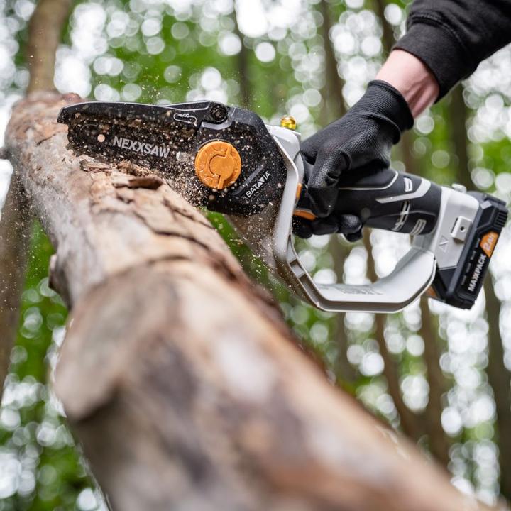 Productafbeelding Batavia Nexxsaw (V3.1) 18V accu éénhandige kettingzaag 6" Met roterende zaagkop en oliepomp (zonder accu (Accu kettingzaag)