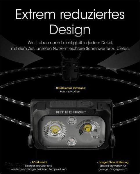 Immagine prodotto Nitecore NU25UL -Ultralight (400 lm)