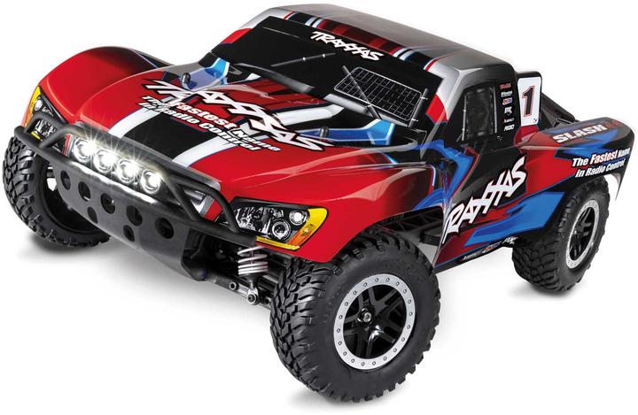 Produktbild Traxxas Slash 4x4 rot RTR mit Akku LED-Licht (RTR Ready-to-Run)