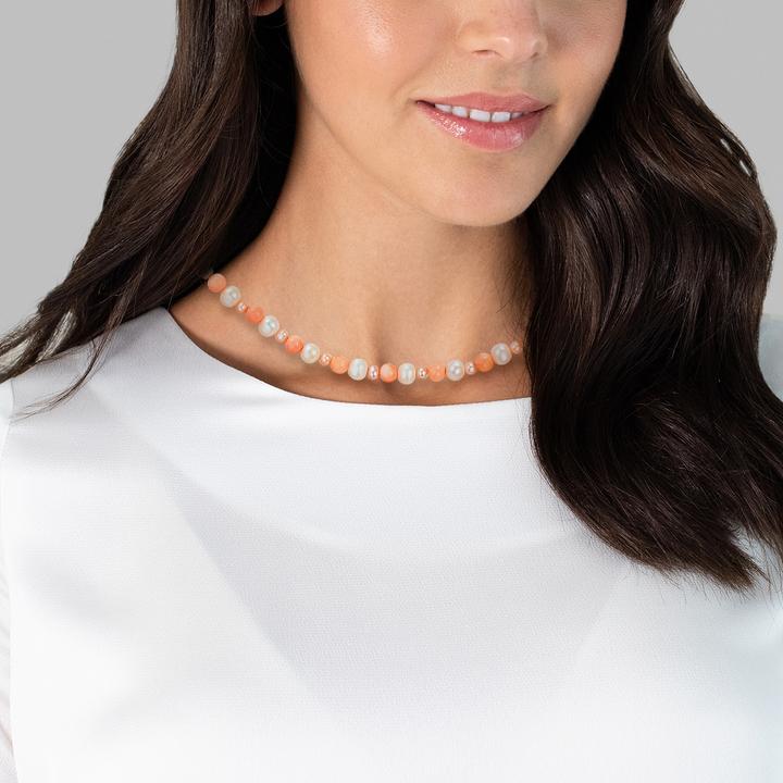 Produktbild Valero Pearls ValeroPearls Perlenkette - 33954 (Sterling Silber, 17 - 20 cm)
