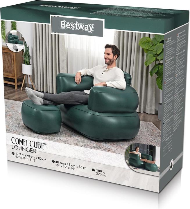 Actual product image Bestway Comfi Cube Inflatable Lounger