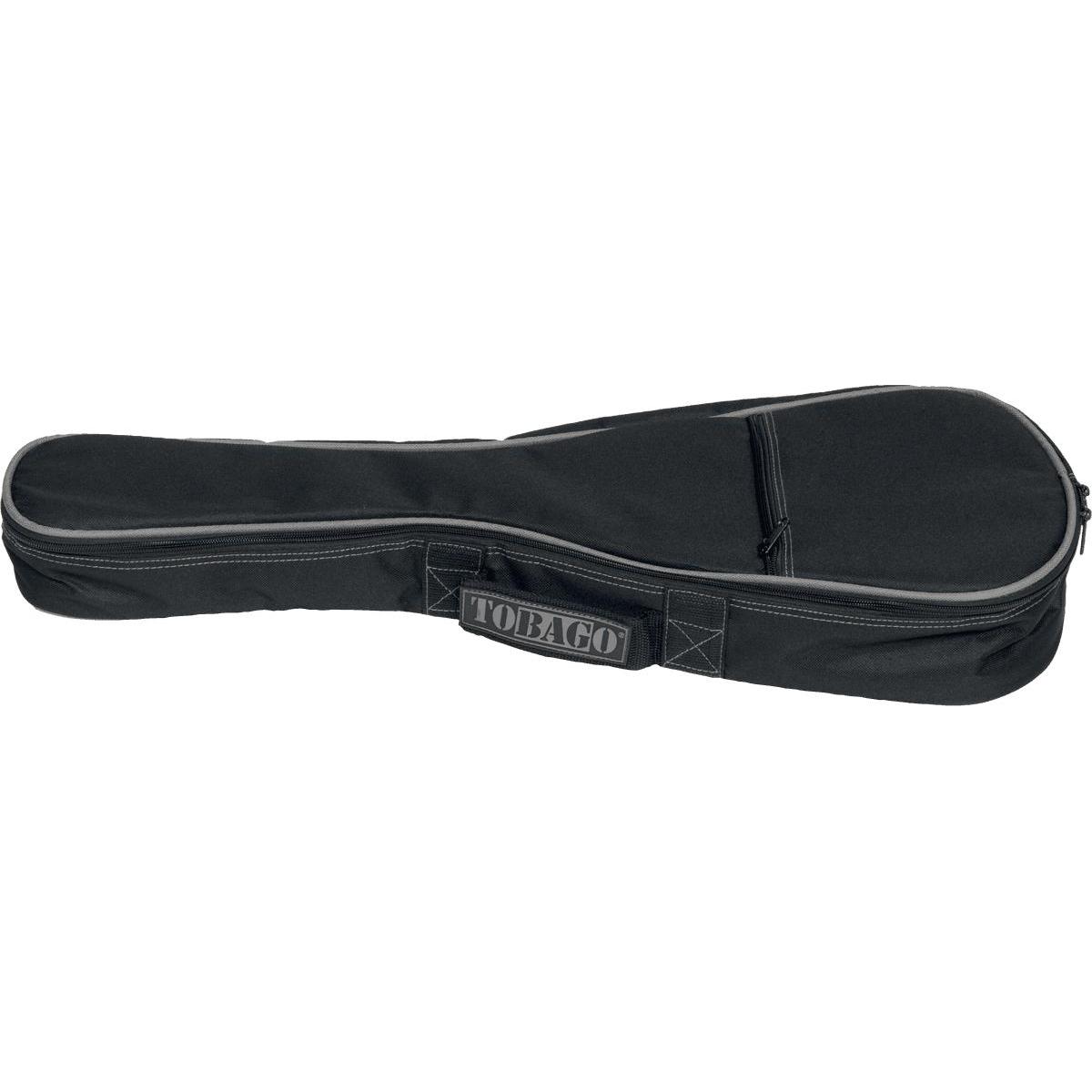 Tobago HTO U35S - Ukulele soprano con custodia morbida (Ukelele), Borsa + custodia per strumenti, Nero