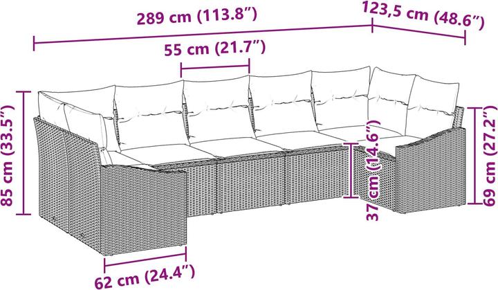 Produktbild vidaXL Outdoor-Sofa