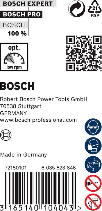 Actual product image Bosch Professional Zubehör PRO Wood HSS installation drill bit, 20 x 100 x 400 mm (20 mm)