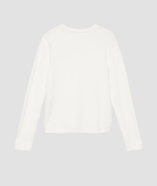 Image du produit S.Oliver Strickjacke Weiche Strickjacke mit Wellsaum und floraler Applikation (98)