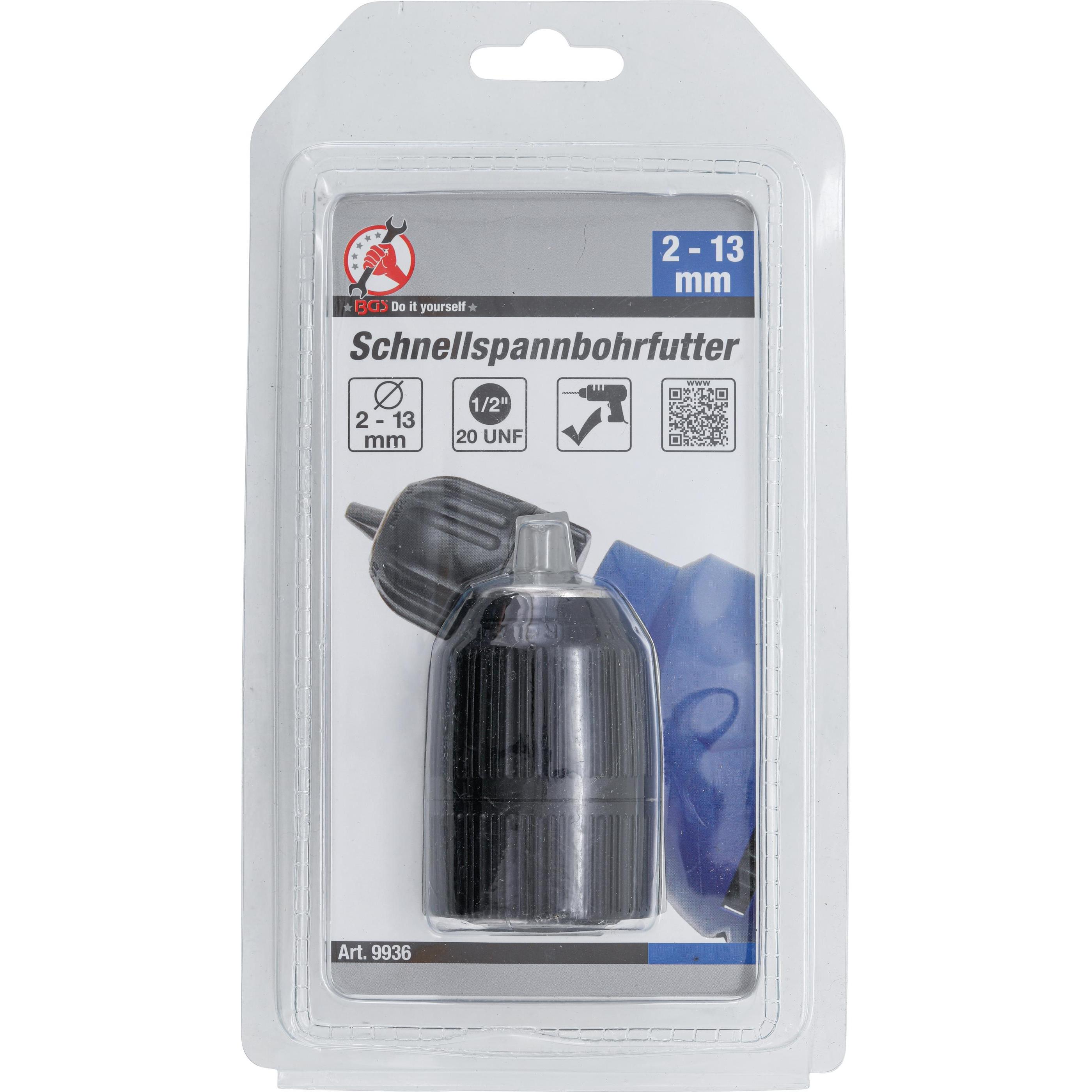 Thumbnail - BGS, Bohrereinsatz, Schnellspannbohrfutter 2 - 13 mm - 1/2" x 20 UNF (2 - 13 mm)