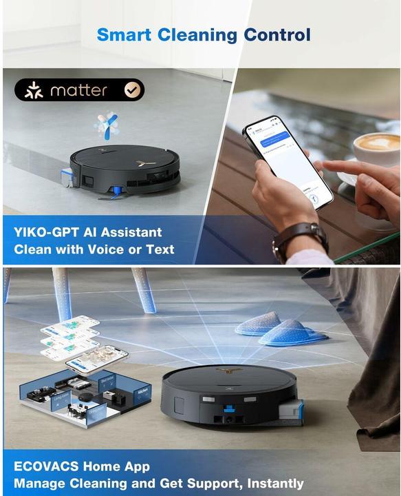 Actual product image Ecovacs X9 Pro Omni (16600 Pa, Mop roller)