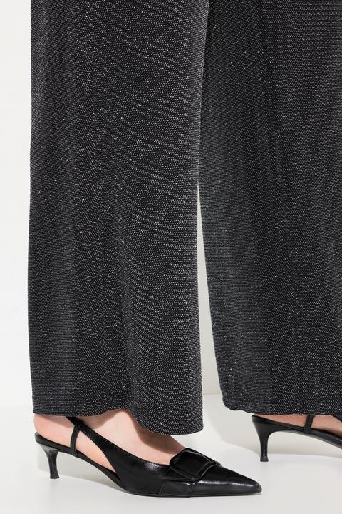 Produktbild Ulla Popken Jerseyhose, Glitter, gerades Bein, Elastikbund (42, 44)