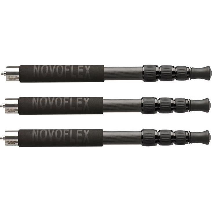 Novoflex 1x3 Quadroleg Carbon 4 Segmente kompakt (Stativbein), Stativ Zubehör, Schwarz