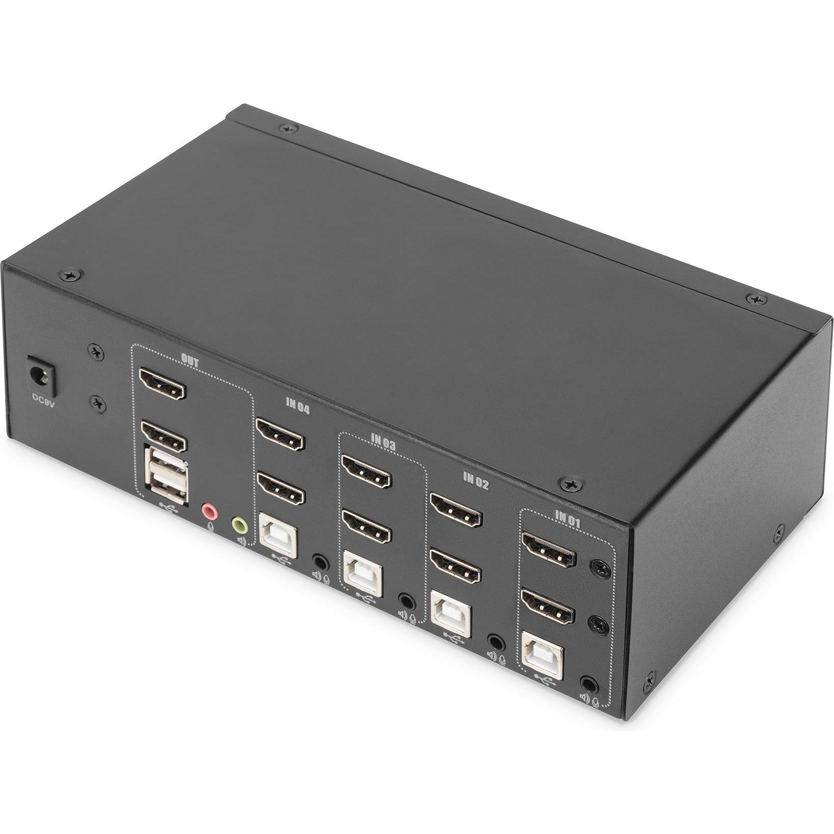 Digitus DS-12883, KVM Switch, Schwarz