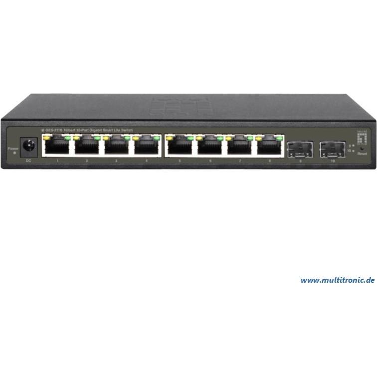 Thumbnail - LevelOne GES-2110 Hilbert (8 Ports), Netzwerk Switch, Schwarz