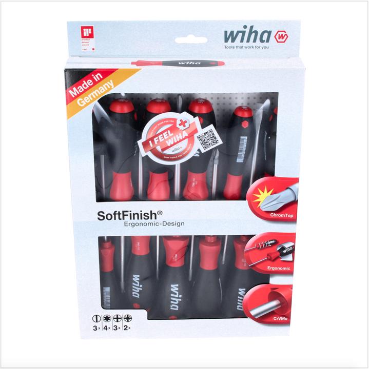 Actual product image Wiha Workshop screwdriver set (Slotted screws, Torx (TX), Pozidriv cross recess (PZ), Phillipps cross recess (PH))