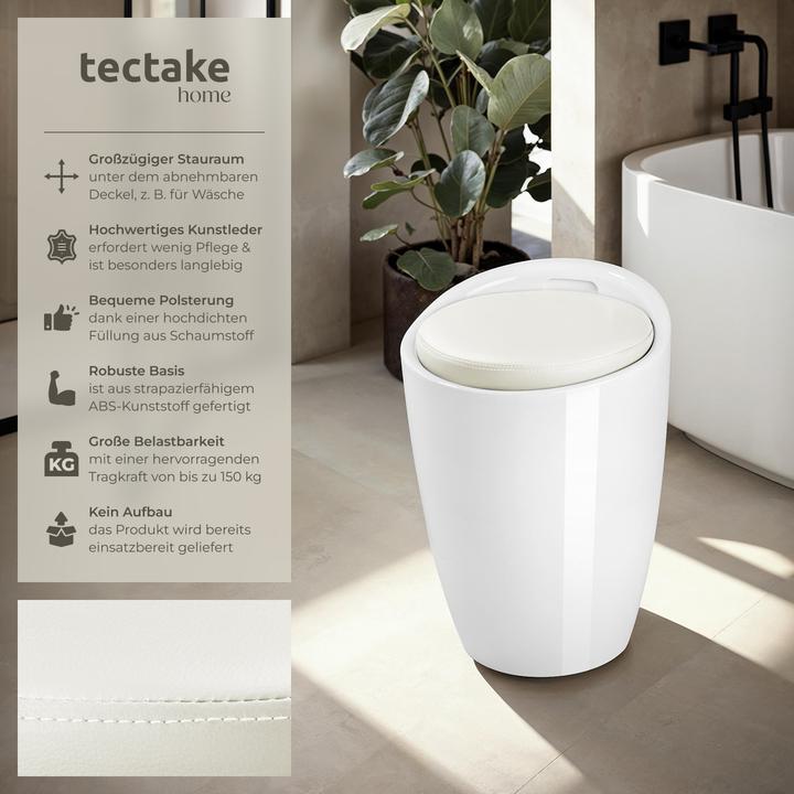 Actual product image tectake Bathroom stool