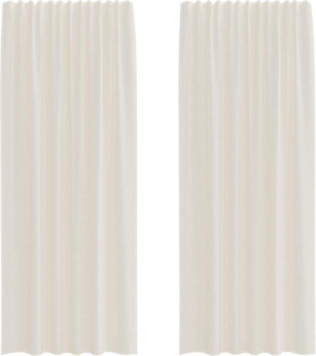 Produktbild VidaXL Voile Vorhänge mit Stangentaschen 2 Stk. Creme (140 x 245 cm)