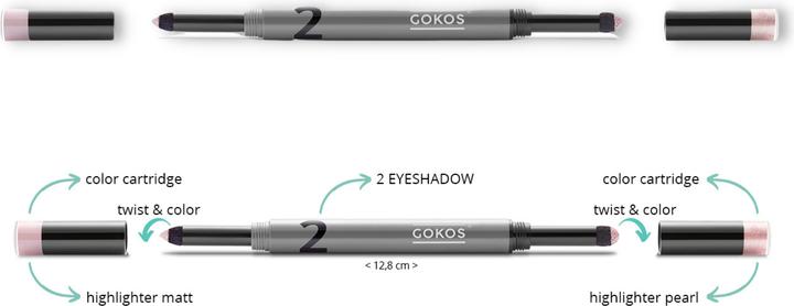 Actual product image Gokos Eyelighter (202 Rose Light)