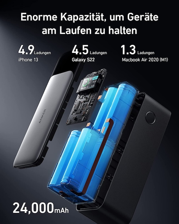 Actual product image Anker PowerCore 24K, 737, 140W (24000 mAh, 140 W, 88.80 Wh)