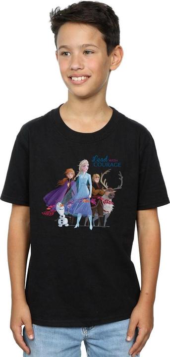 Image du produit Disney - T-shirt FROZEN LEAD WITH COURAGE - Garçon (128)