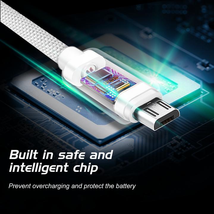 Produktbild Swissten Datenkabel Textil USB / Micro-USB 0.2 M (0.20 m)
