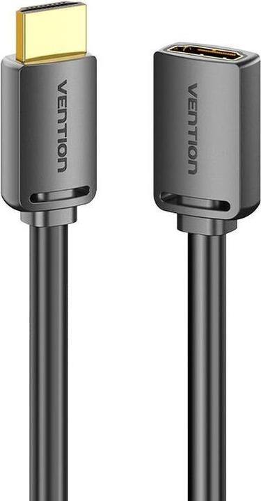 Actual product image Vention HDMI-A Male to HDMI-A Female 4K HD PVC Cable 1m AHCBF (Black) (1 m)