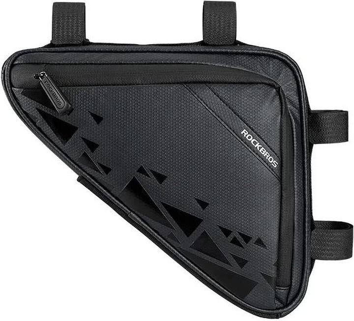 Rockbros B39-2 borsa impermeabile per telaio di bicicletta - nero (1.50 l, Borsa telaio)