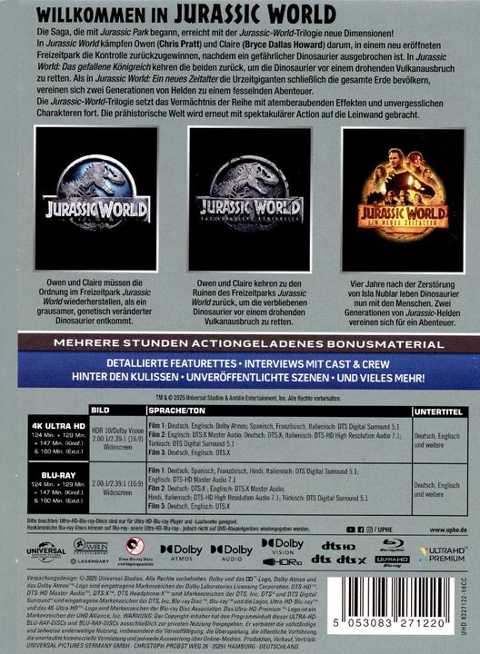 Actual product image Jurassic World (4k Blu-ray, 2015, German, English)