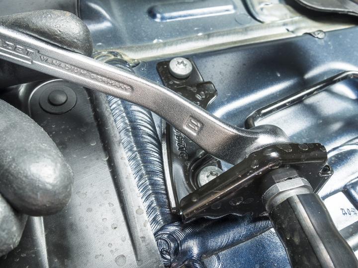 Actual product image HAZET Brake line spanner (open) 612N-11 - external hexagon profile - spanner white (11 mm)