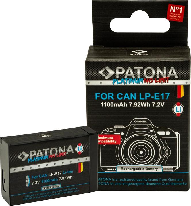 Actual product image Patona Digital Camera Battery Canon LP-E17 (Camera battery)