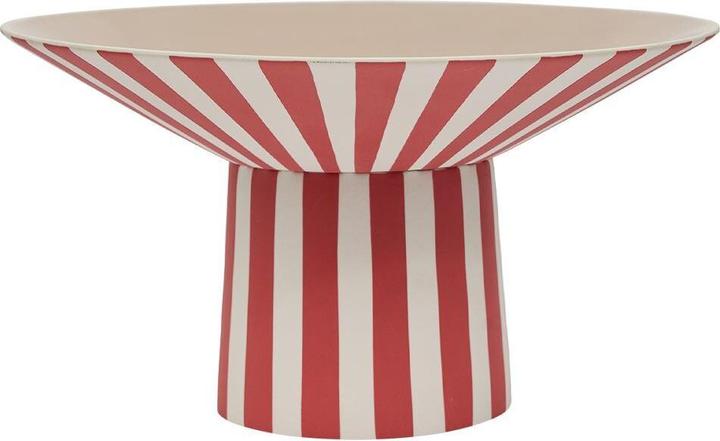 OYOY Living Dekoschale Toppu Centerpiece Rot/Weiss (30 x 30 cm)