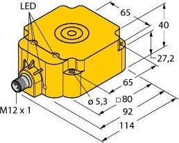 Actual product image Turck TURC BI50U-Q80-VP4X2-H1141/3GD Inductive sensor uprox+ ATEX test certificate T (Sensor)