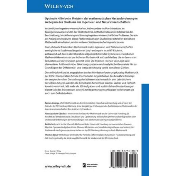 Thumbnail - Brückenkurs Mathematik in den Ingenieur- und Naturwissenschaften, Fachbücher von Hans J. Oberle, Kai Rothe, Thomas Sonar...