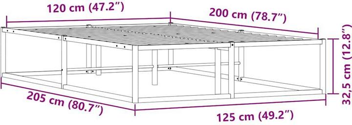 Actual product image VidaXL Bettgestell (120 x 200 cm)