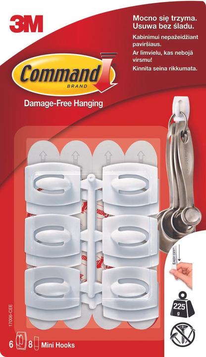 Actual product image Herlitz Reusable hooks, small, 6 pieces, white