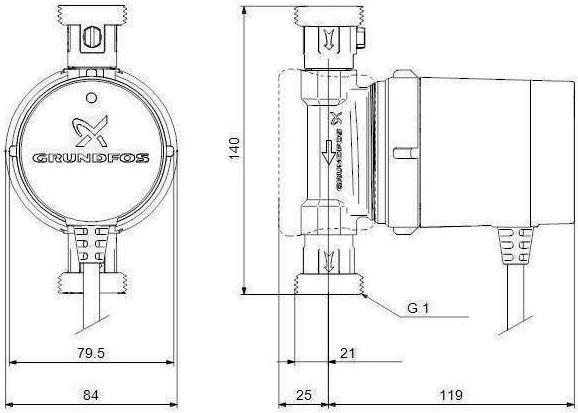 Productafbeelding Grundfos Comfort 15-14 BX PM (Pomp voor huishoudelijk water)