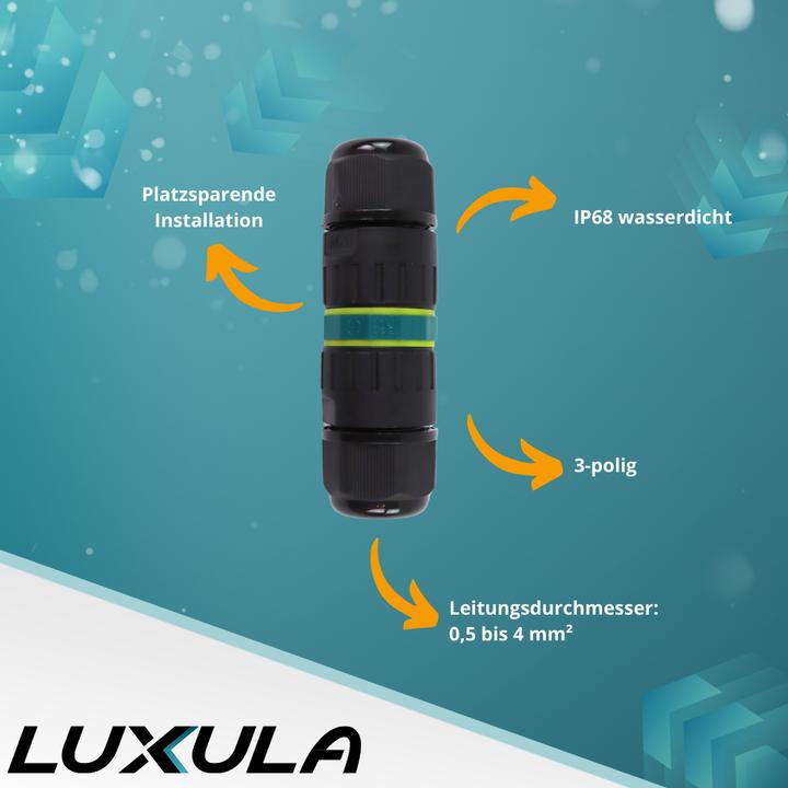 Actual product image Luxula 3-pole quick cable connector