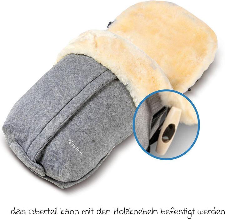 Actual product image Fellhof Kinderwagenfellsack Cortina Filz / Lammfell-Fusssack