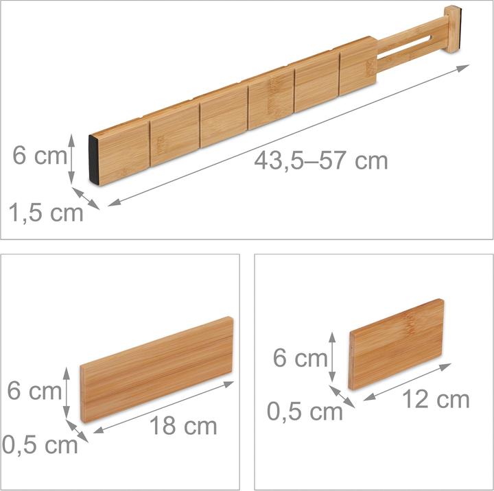 Produktbild Relaxdays Schubladentrenner-Set