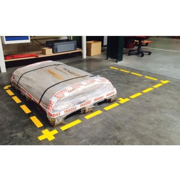 Thumbnail - Tarifold, Sicherheitskennzeichnung, Fussbodensymbol 'Streifen' 20x5cm gelb