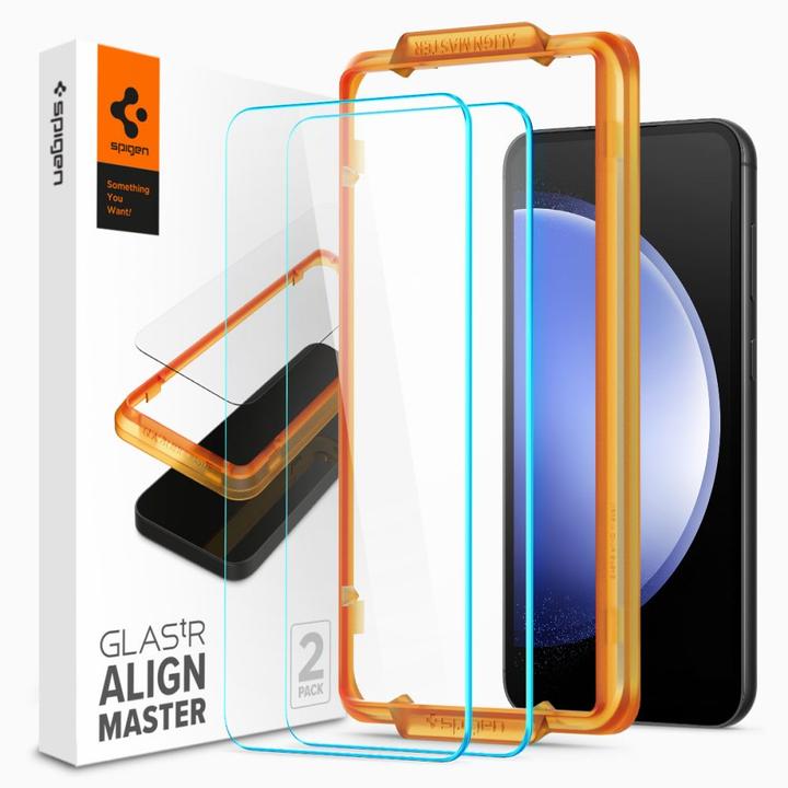 Actual product image Spigen ALM Glas.tR tempered glass for Samsung Galaxy S23 FE - 2 pcs. (2 pcs., Samsung Galaxy S23 FE)