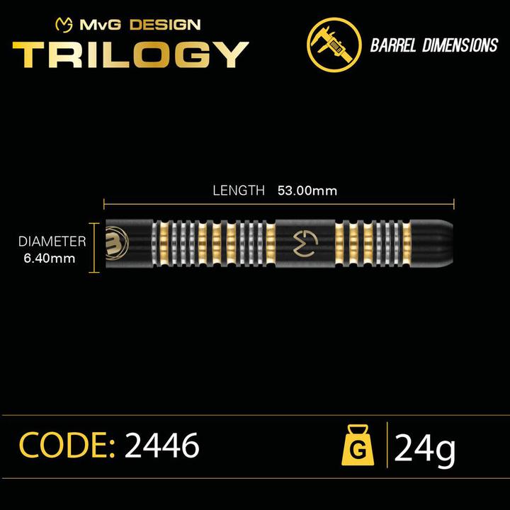 Image du produit Winmau Steel Tip MvG Trilogy (24 g)