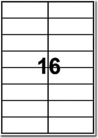Produktbild Avery Kopieretiketten - Permanent klaebemiddel - hvid - 37 x 105 mm 1600 etikette(r) (100 ark x 16) a