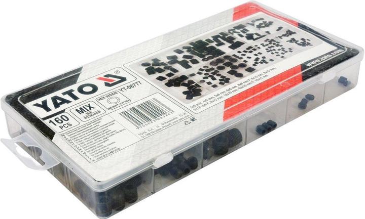 Actual product image Yato ZESTAW ŚRUB BEZ ŁBA / USTALAJĄCYCH 160szt. IMBUSOVYCH