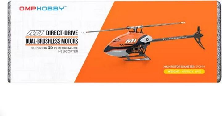 Actual product image OMP Hobby Helicopter M1 EVO Flybarless, 3D, Red BNF