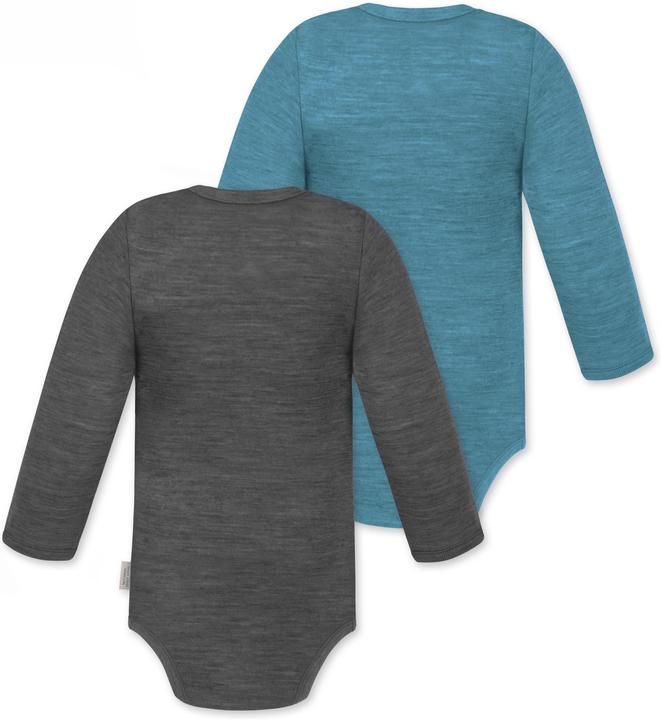 Produktbild Normani 2er Pack Baby Merino Langarmbody „Tuai" - 9401 (92)