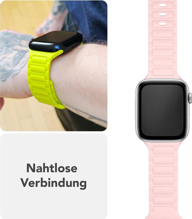 Produktbild Nalia Pulse Silikon-Armband für Apple Watch, Sportarmband - Weich, Flexibel & Atmungsaktiv (38 mm, 40 mm, 41 mm, 42 mm, Silikon)