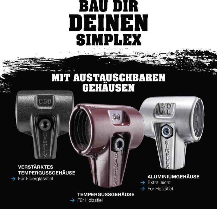 Actual product image Halder SIMPLEX soft-face hammer 60 RUBBER/NYLON TE SIMPLE (1520 g)