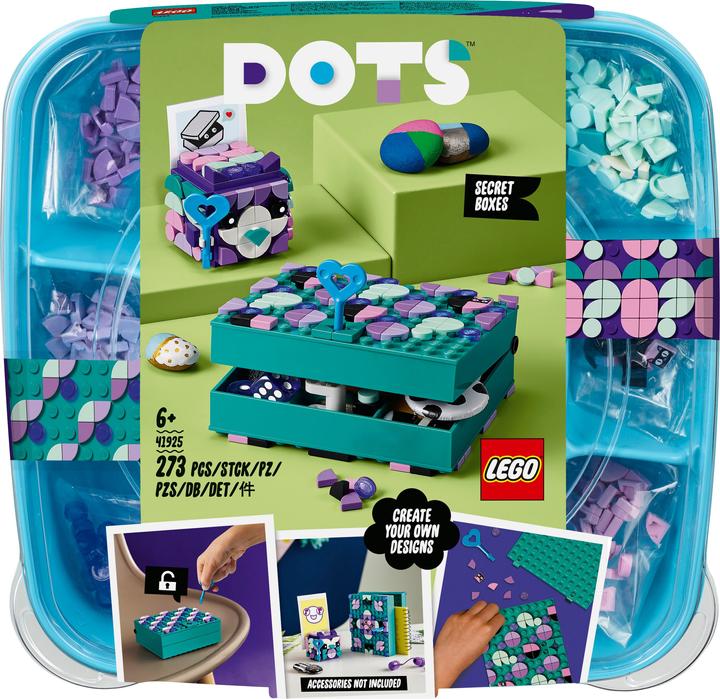 Produktbild LEGO Geheimbox mit Schlüsselhalter (41925, LEGO Dots)
