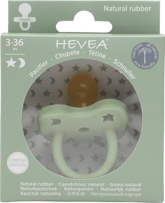 Actual product image Hevea Natural rubber dummy - star & moon, round (from 3 months), Nordic (1 x, 3 - 36 M.)