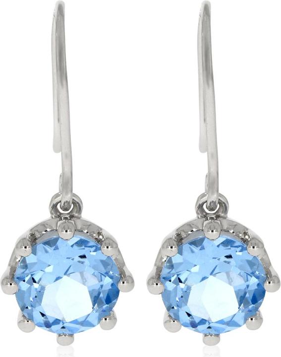 Image du produit Xen Boucles d'oreilles avec quartz bleu HT env. 3,78 ct. plaqué rhodium (Argent sterling 925)